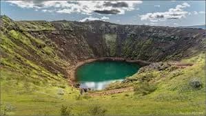 Kerid volcanic crater lake